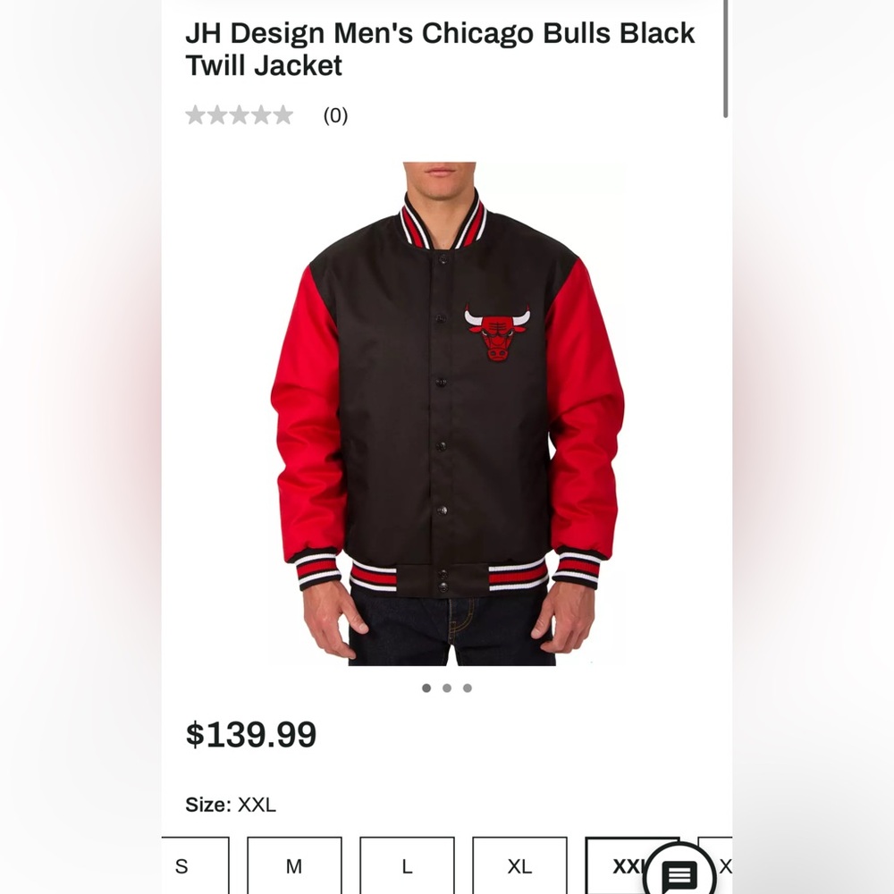 NWOT Men’s Chicago Bulls Bomber Jacket